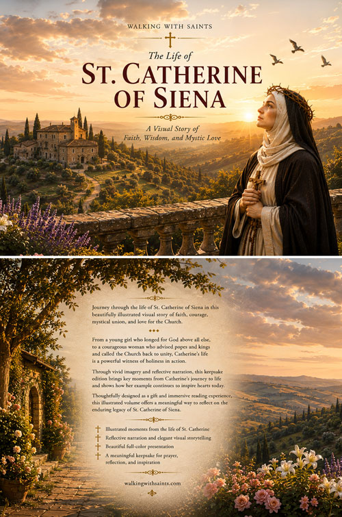 The Life of St. Catherine of Siena - Front and Book Cover